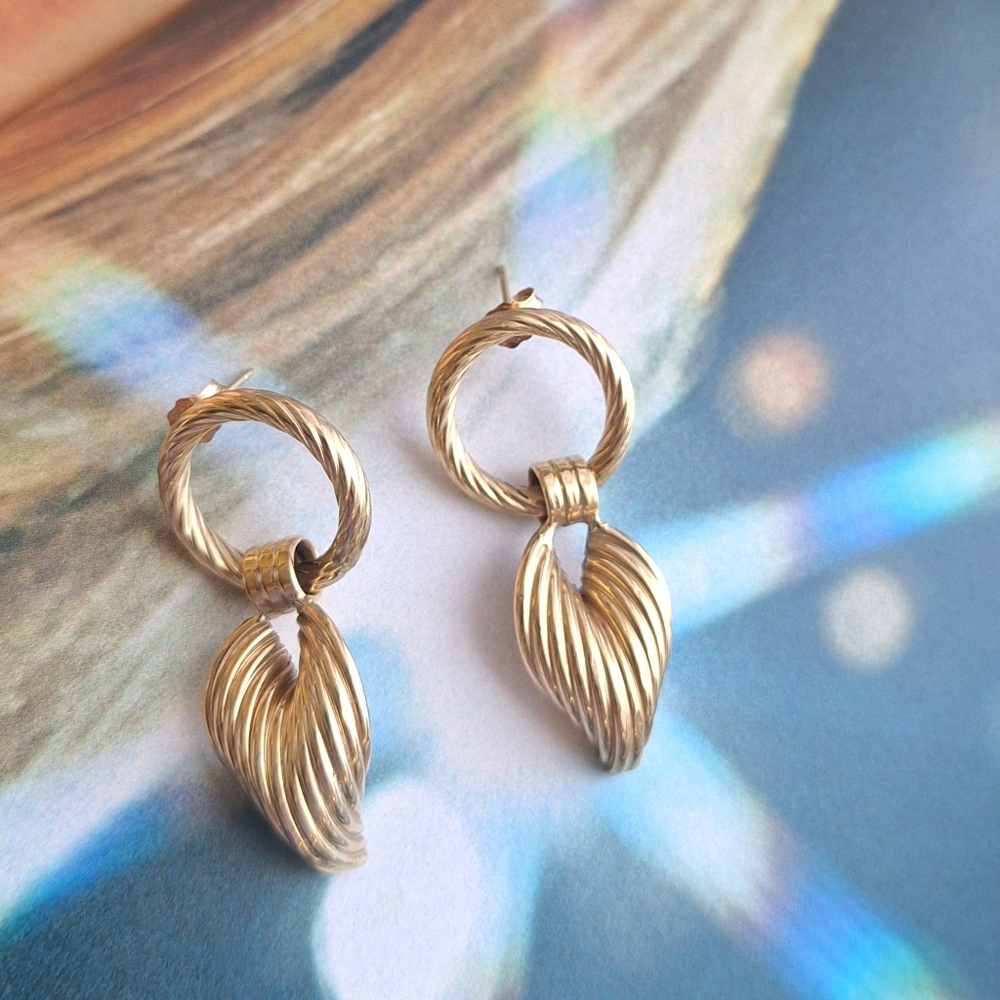 Vintage Earrings In 14k Yellow Gold
